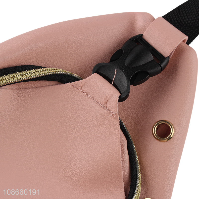 Hot selling women fashion pink messenger bag chest bag wholesale