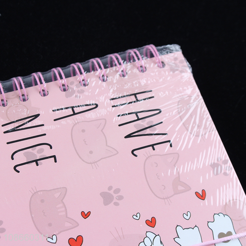 Top quality cartoon cover coil notebook diary book for stationery
