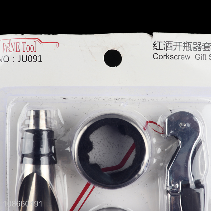 Top selling corkscrew gift set wine tool wine bottle opener set wholesale