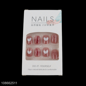 Good selling natural women nail art fake nail decoration wholesale