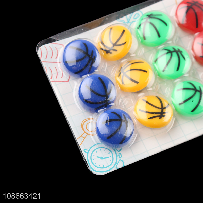 Factory supply 12pcs colorful magnets for whiteboard blackboard refrigerator