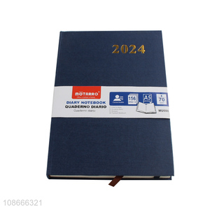 Good quality A5 2024 calendar notebook hard cover diary notebook