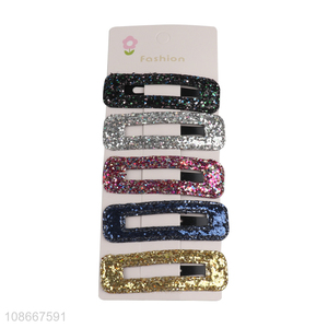 Good quality glitter fashion girls hairpin hair clips hair decoration