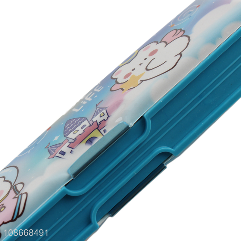 Top selling cartoon students stationery pencil box for school