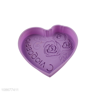 Good quality heart shaped silicone cake pan non-stick cake mold