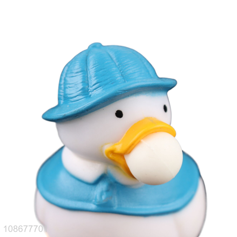 Most popular cute duck blow bubble squeeze toys stress relief toys