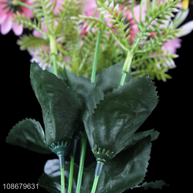 Good price 12 heads artificial flowers fake bouquet for kitchen decoration