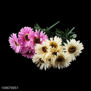 Hot sale 7 heads artificial flowers fake chrysanthemum for garden decoration