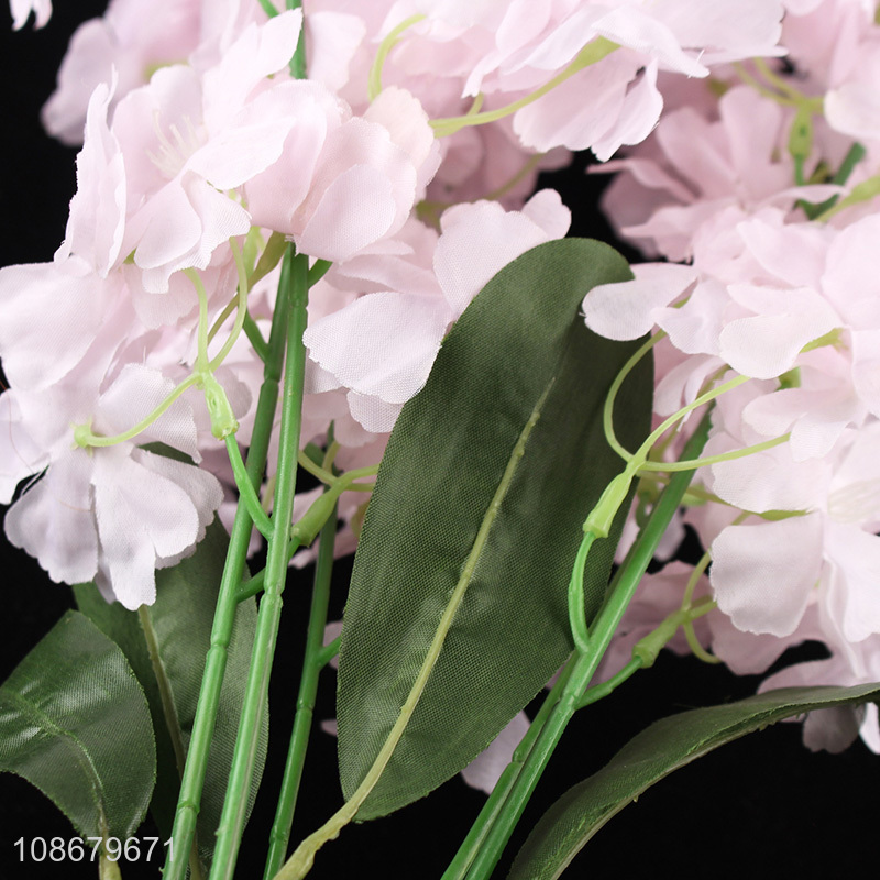 Good quality decorative artificial flowers lifelike sakura faux bouquet