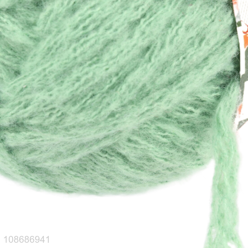 Factory supply green soft hand knitting wool yarn diy yarn for sale