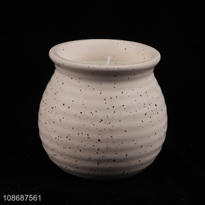 Low price tabletop decoration ceramic jar scented candle for sale