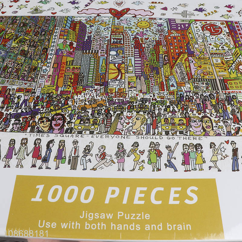 New hot selling 1000 pieces puzzle Times Square jigsaw puzzle