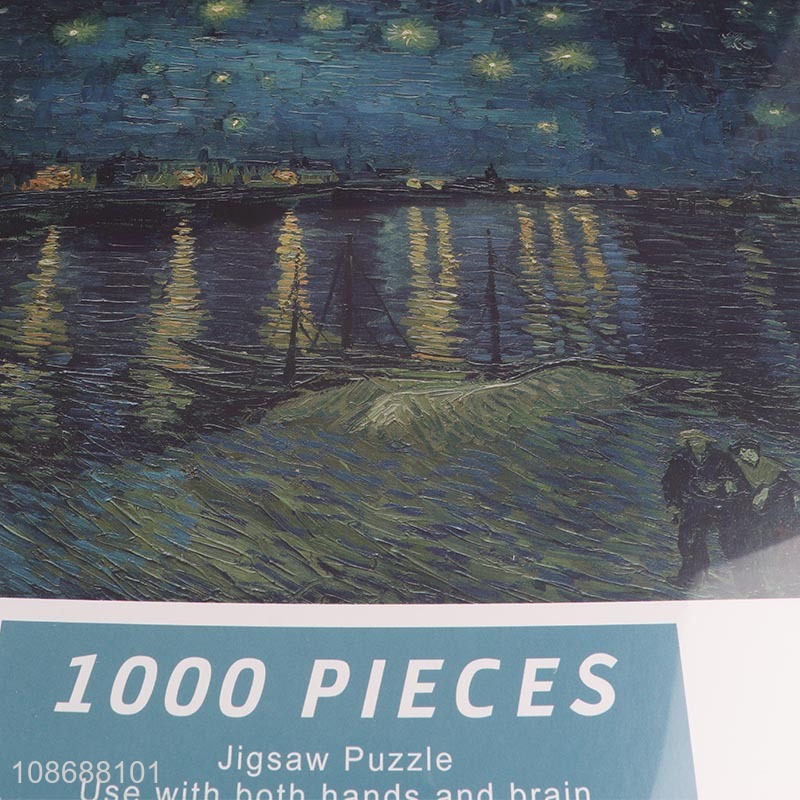 Wholesale 1000 pieces puzzle the starry night of Rhone jigsaw puzzle