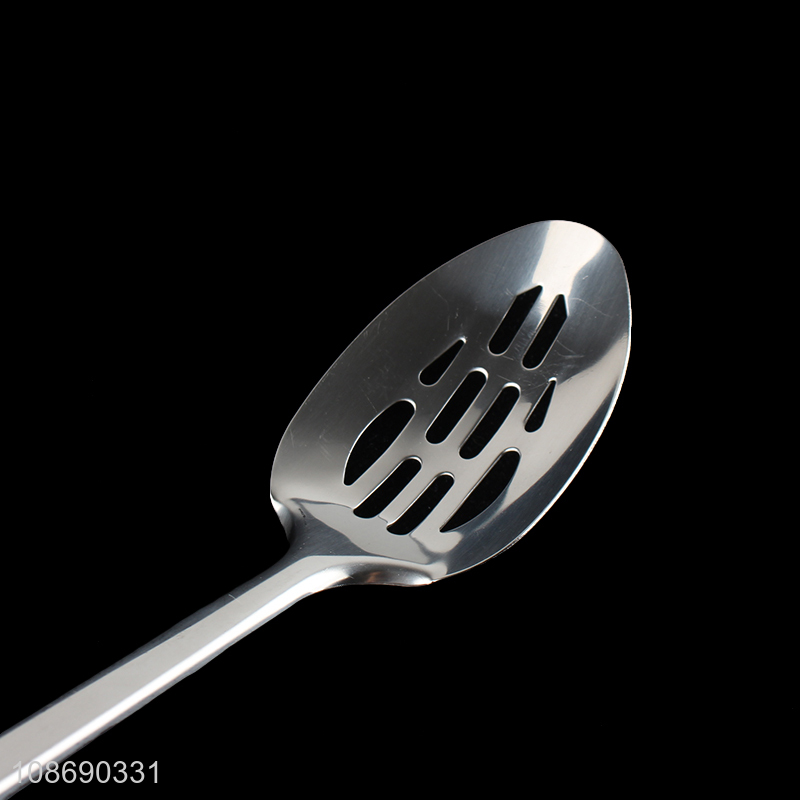 Top selling stainless steel cook serving slotted spoon wholesale