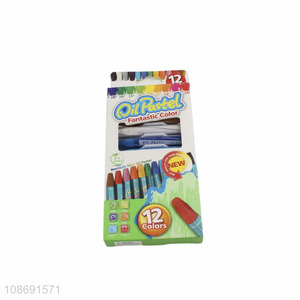Factory price 12colors non-toxic children oil painting stick for sale