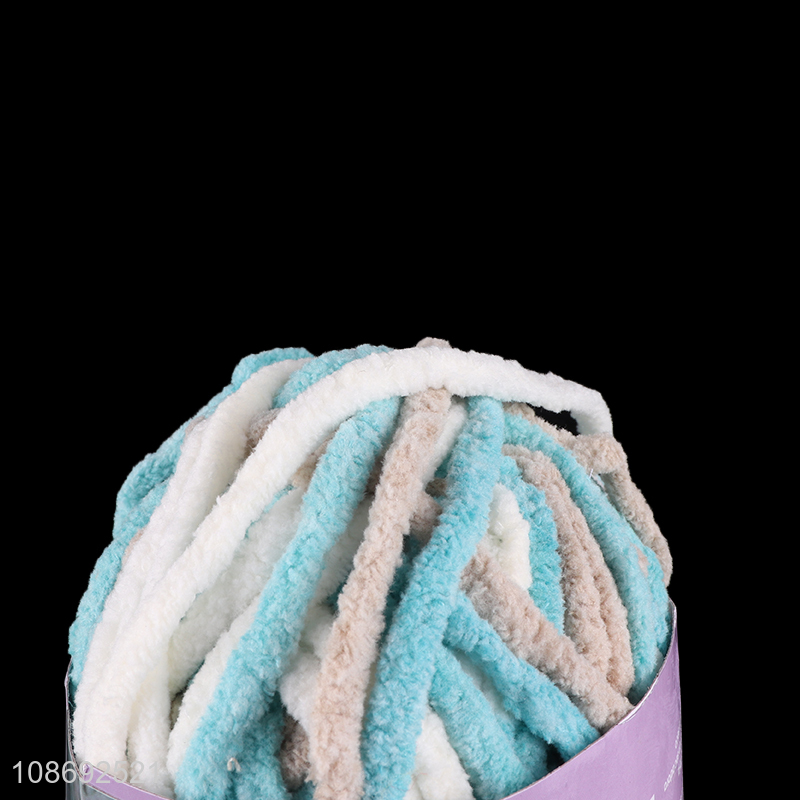 Wholesale 100g chunky polyester yarn for hand knitting baby blanket