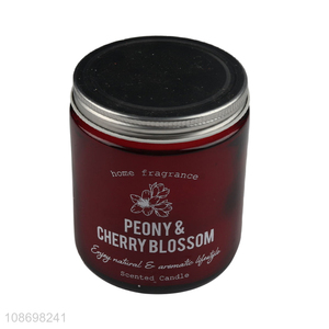 Yiwu market peony cherry blossom fragrance scented candle for home décor