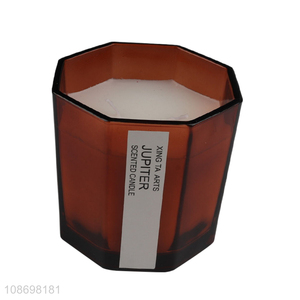 Latest design soy wax candles clear glass scented candle for gifts