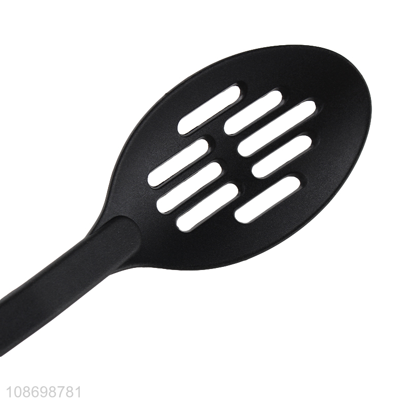Top sale nylon kitchen utensils long handle slotted spoon wholesale