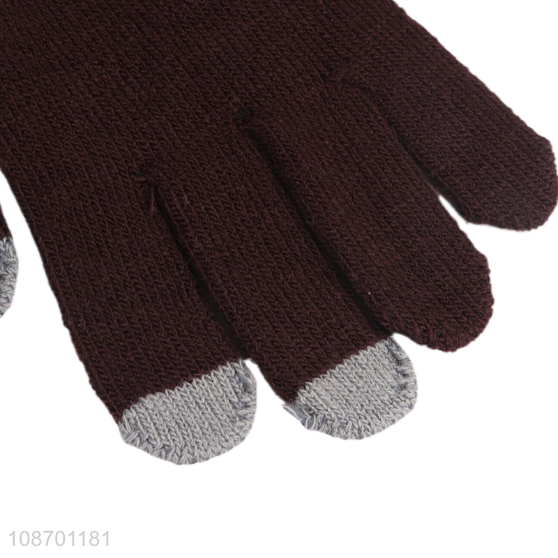 China products winter warm gloves touch screen polyester gloves wholesale