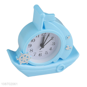 China imports ship shape plastic <em>alarm</em> <em>clock</em> desktop <em>clock</em>