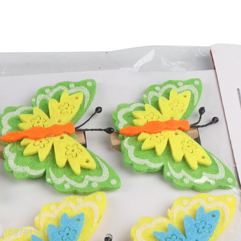 Good quality Easter butterfly clips wooden photo clips for decoration