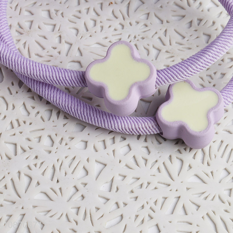 Good selling candy color elastic girls hair rope hair scrunchies for headdress