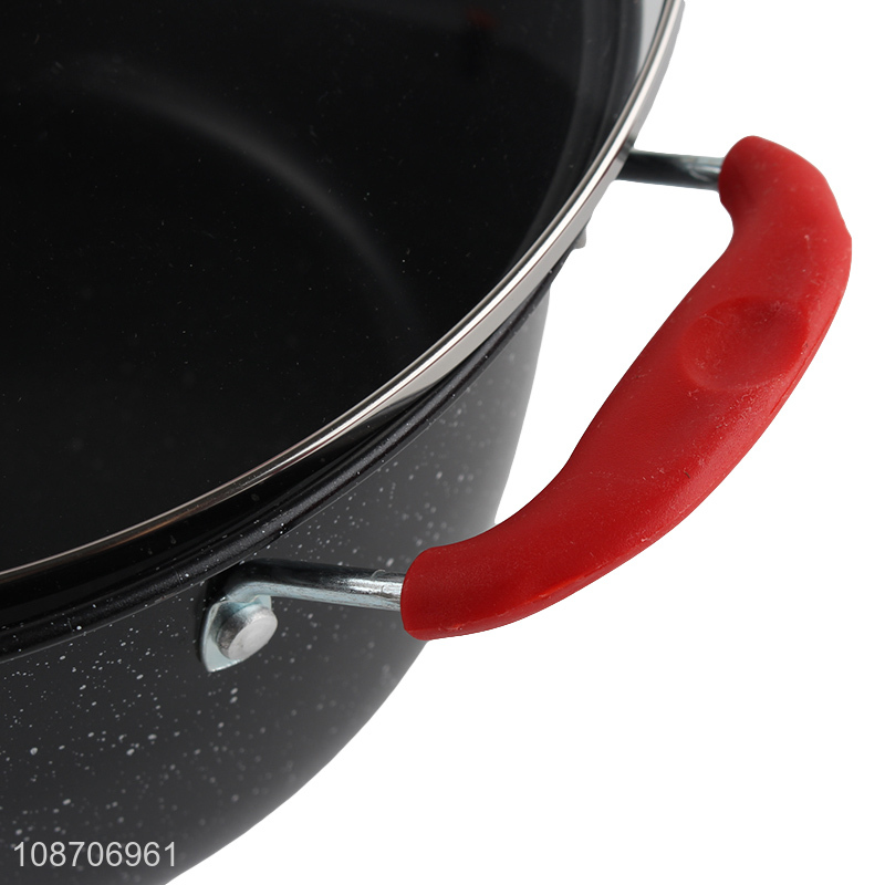 Hot selling 3pcs maifan stone pans with frying pan stockpot non-stick wok