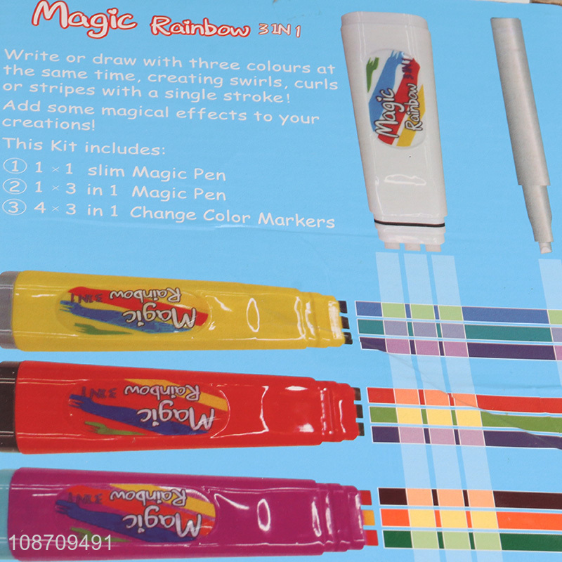China products rainbow color magic marker painting pen for stationery