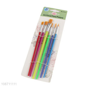 Top selling 6pcs durable art supplies painting drawing brush wholesale
