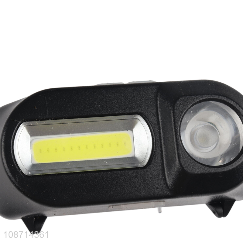 Hot Selling 4.5V 1XPE+12COB Double Light Headlamp (with 600mah 18650 lithium battery)