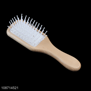 Good quality soft scalp massage airbag comb wooden paddle hairbrush