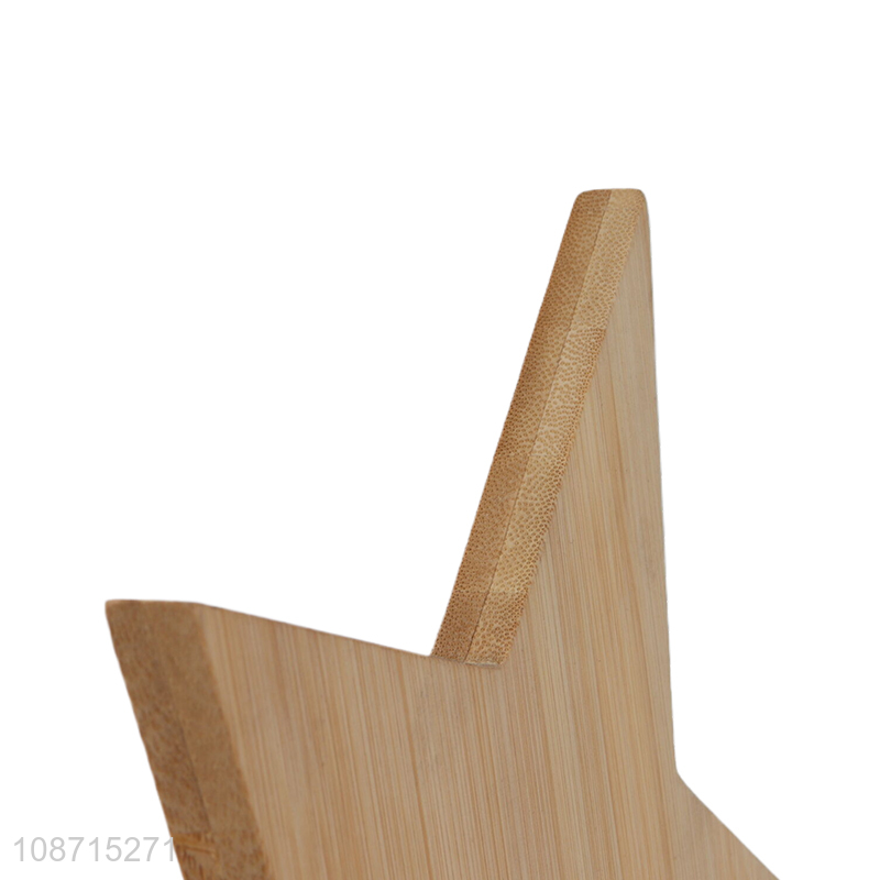 Online wholesale star shape natural bamboo cutting board serving tray