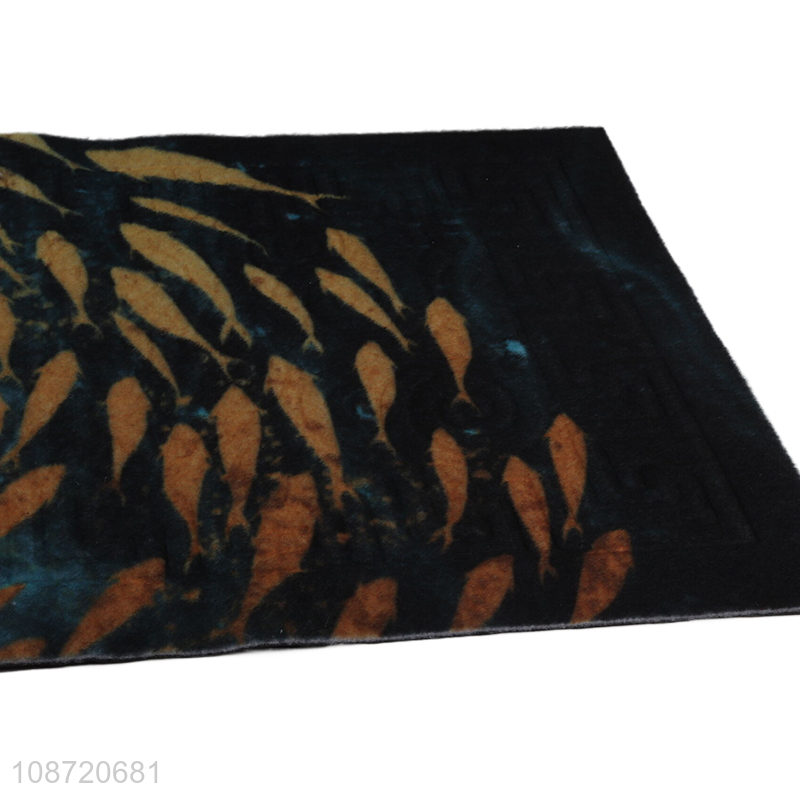China supplier rectangle printed anti-slip floor mat door mat for home