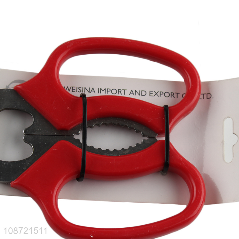 Wholesale multi-purpose detachable kitchen scissors with bottle opener nut cracker peeler fish scale scraper