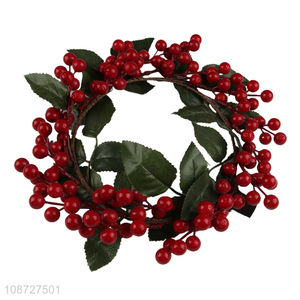 Wholesale red berry Christmas garland artificial garland for Xmas decoration