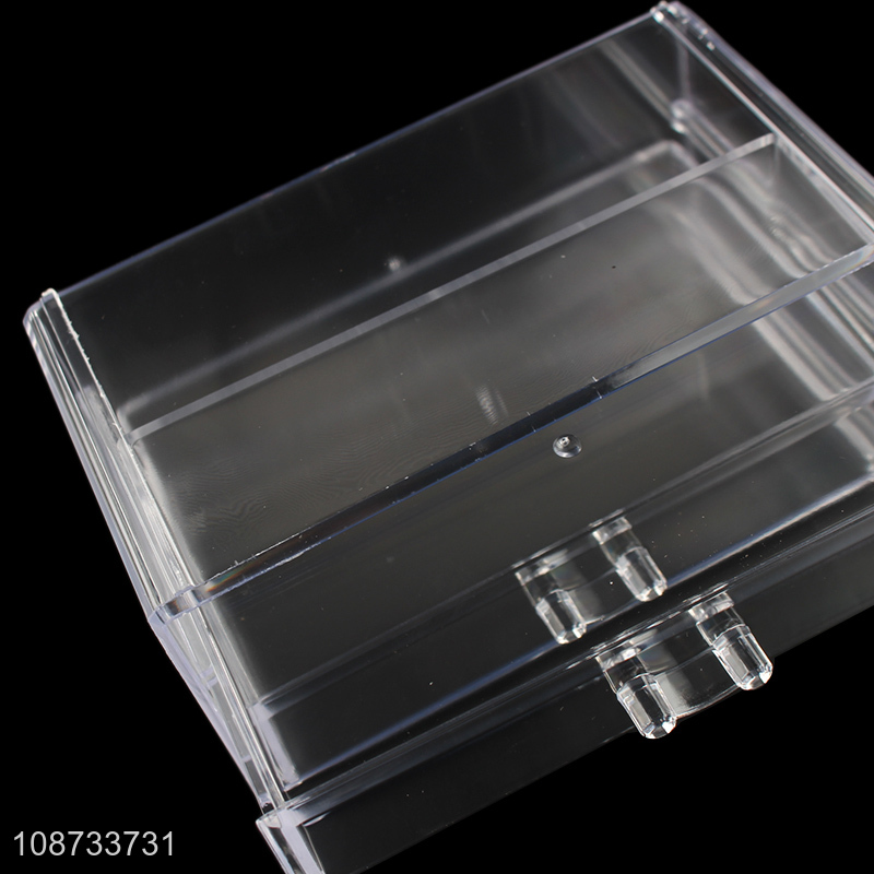 Top selling clear plastic cosmetic makeup storage box storage drawer