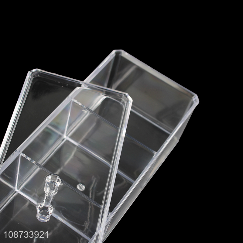 Low price desktop clear makeup cosmetic storage box display stand for sale
