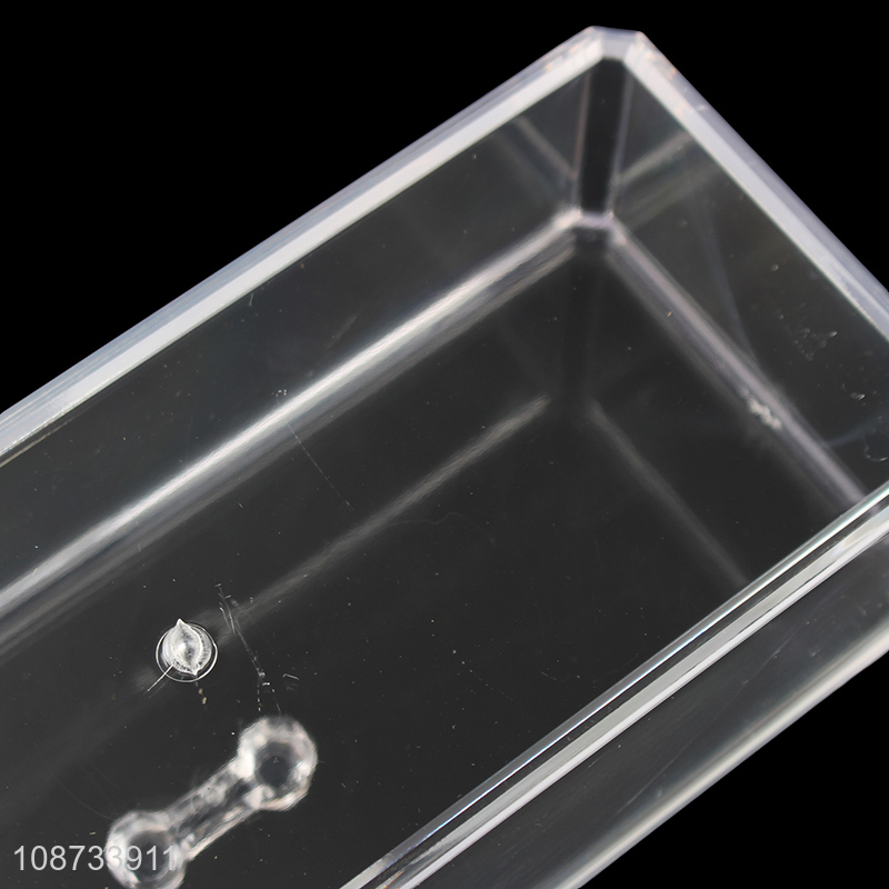 Good price clear double-layer cosmetic makeup storage box for desktop