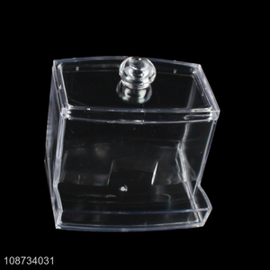 Top selling transparent cotton swab box cotton bud case wholesale