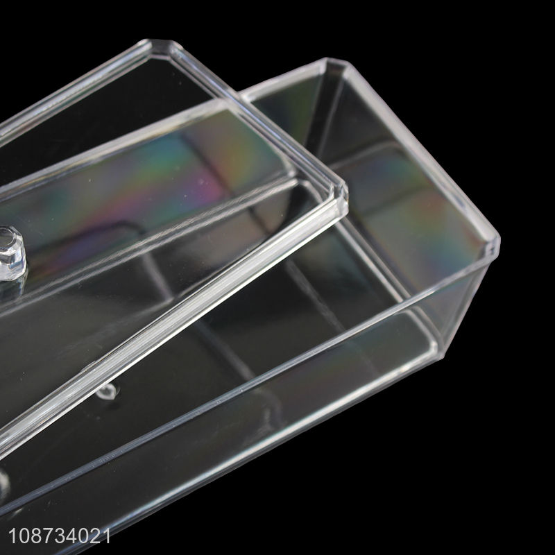 Top products multi-layer clear makeup organizer cosmetic storage box for desktop