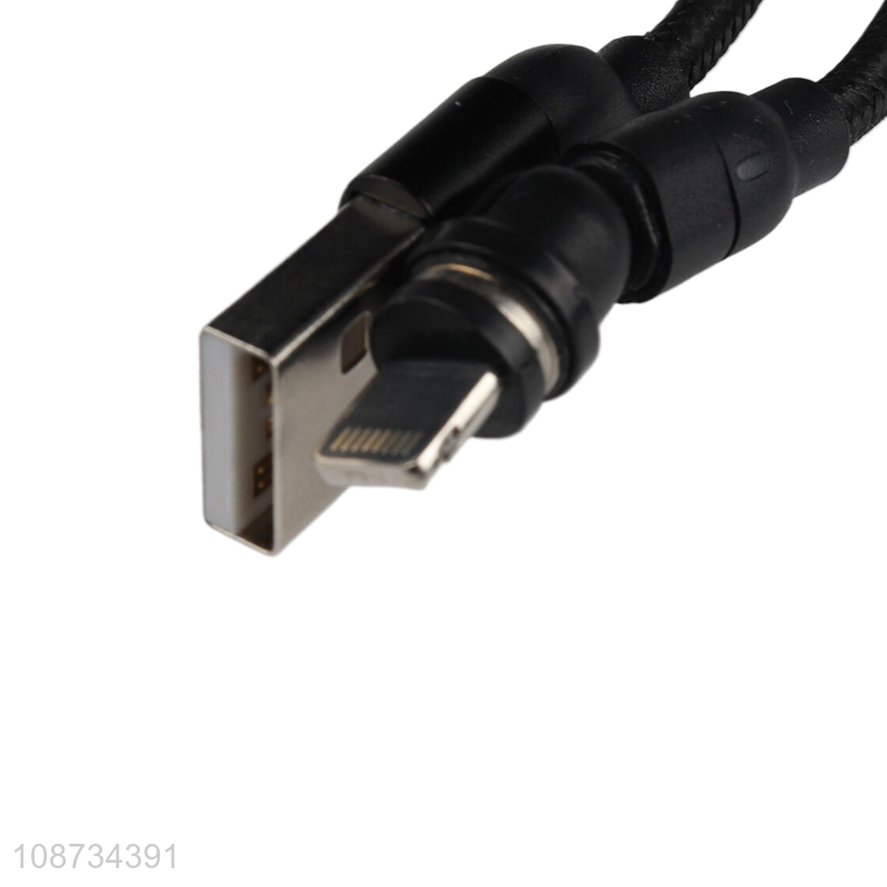 Good quality 3-in magnetic charging cable braided nylon data line