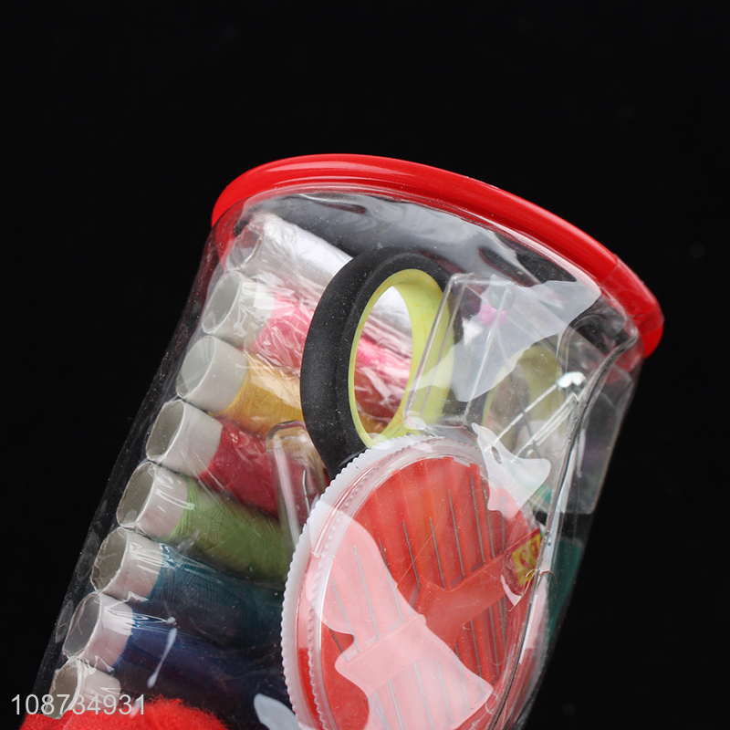 Good quality sewing supplies mini travel sewing kit with pvc bag