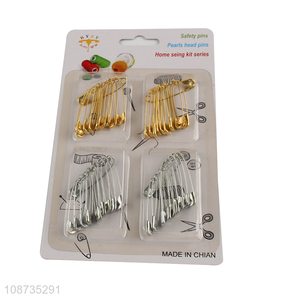Wholesale gold silver metal safety pins for garment clothing DIY crafts