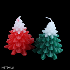 Factory price xmas tree shape perfumed scented candle for home décor