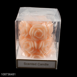 Best selling rose flower scented candle aromatic candle for home decoration