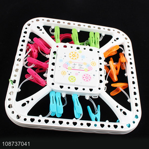 Good quality folding windproof sock dryer socks drying rack with 20 pegs