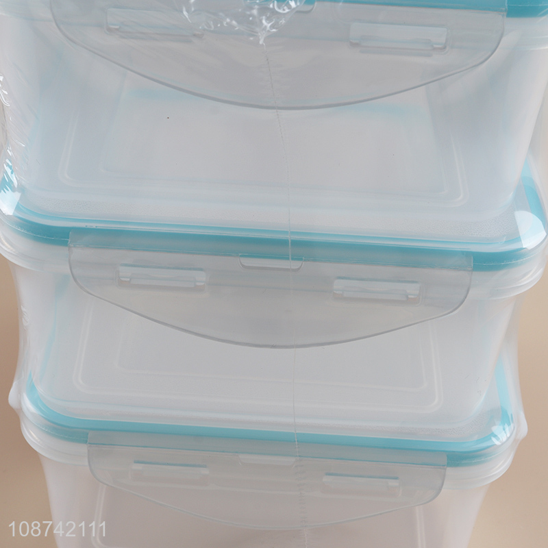 New product 3 pieces leakproof plastic food containers for refrigerator