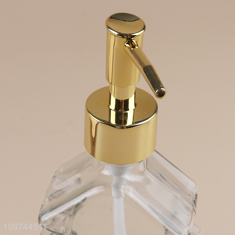 New arrival xmas tree shaped clear glass liquid soap dispenser bottle