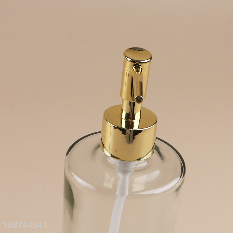 China products round clear liquid soap dispenser bottle for bathroom accessories